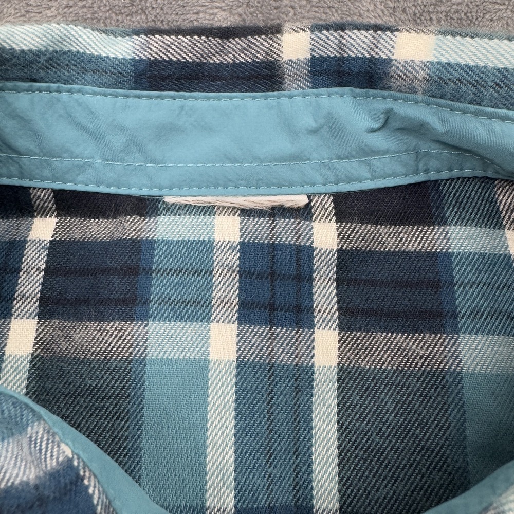 The North Face Button Down Shirt Mens XL Blue Plaid Long Sleeve Cotton NF0A5A8J - Picture 5 of 11
